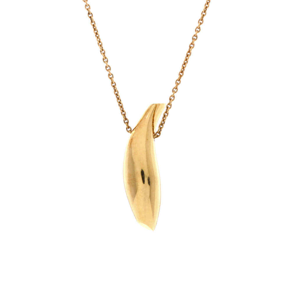 Tiffany & Co. Frank Gehry Fish Necklace 18K Yellow Gold